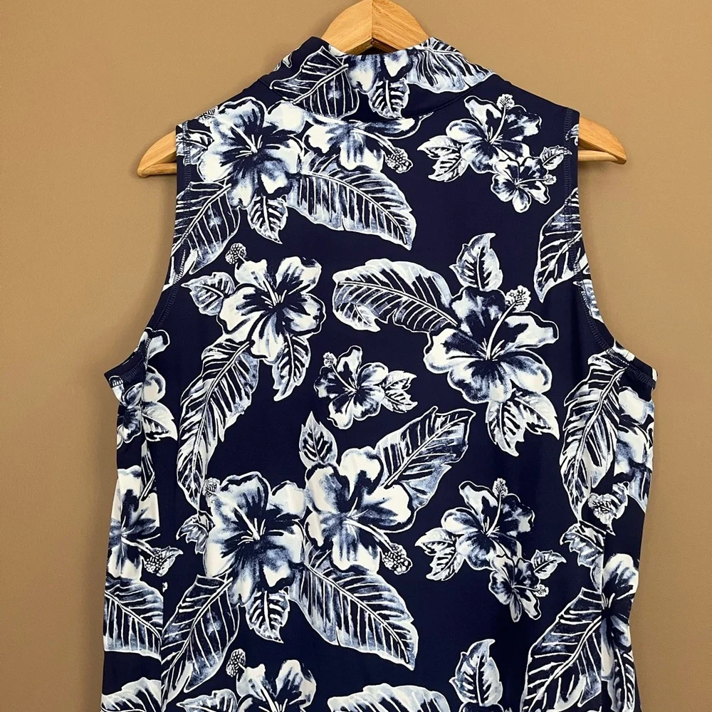 {Tommy Bahama} Aubrey Blossom Bay IslandZone Sleeveless Dress in Blue - Large - Picture 7 of 10